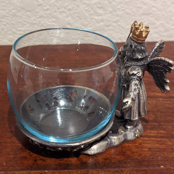 Pewter Fairy Monkey tealight holder - Picture 2 of 5